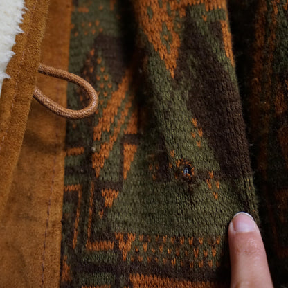 Vintage leather bomber Jacket Size L