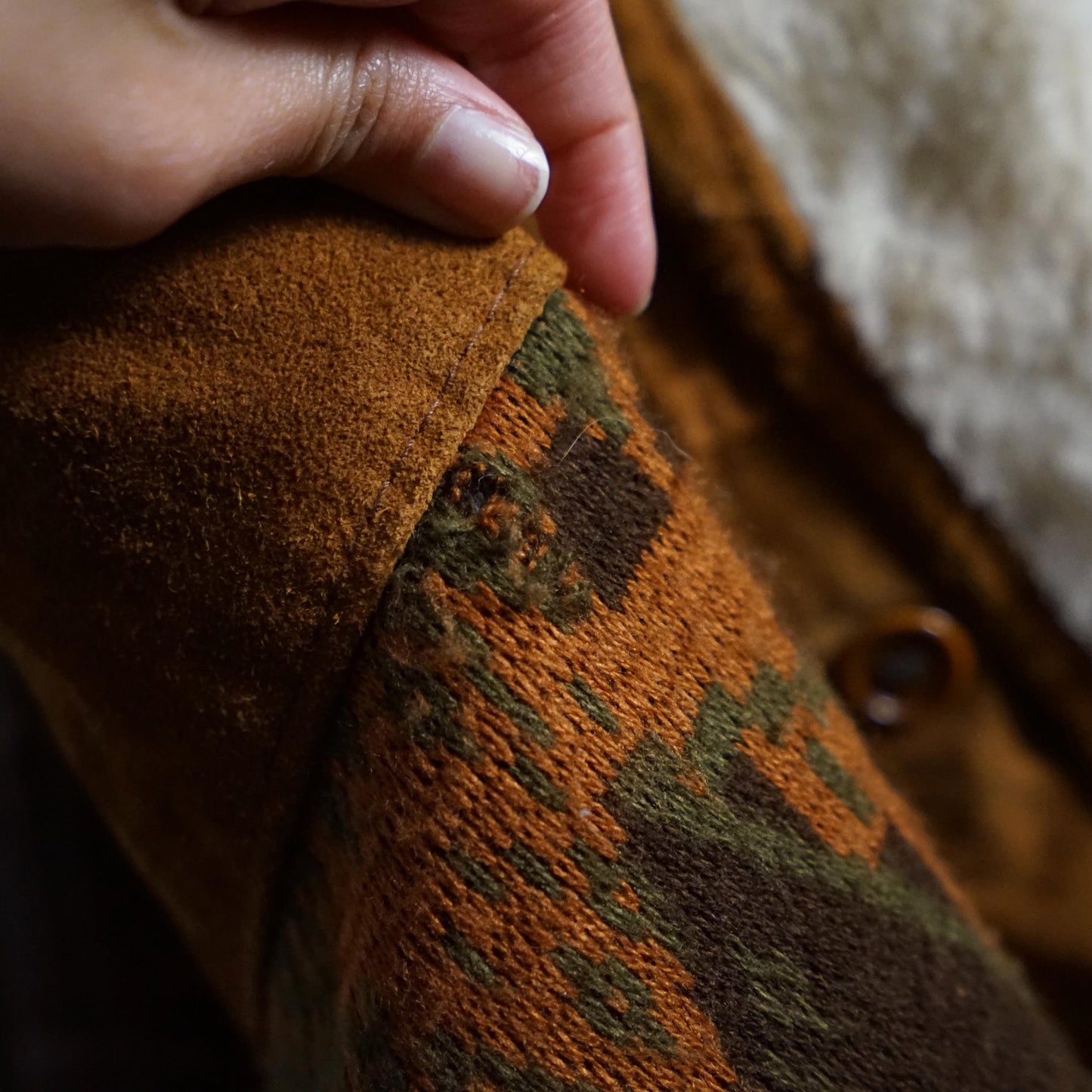 Vintage leather bomber Jacket Size L