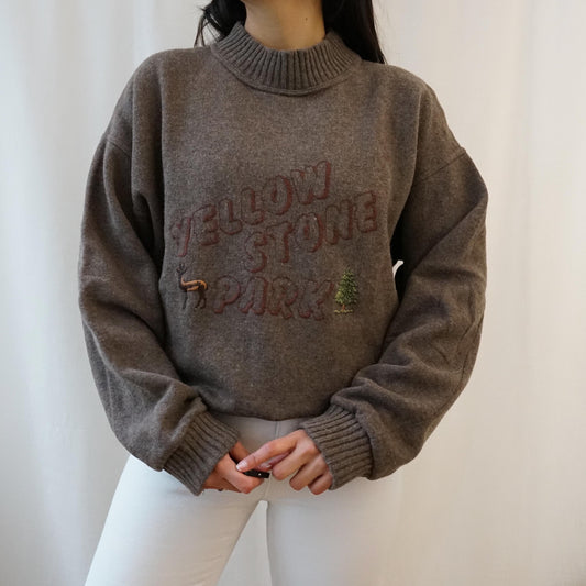 Vintage 90s Pullover Size L embroidered