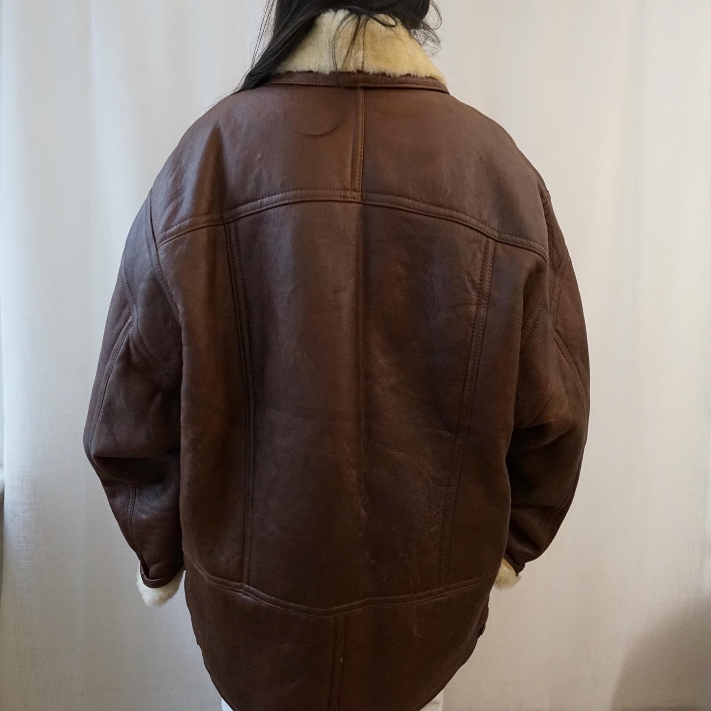 Vintage brown Shearling Coat Size L