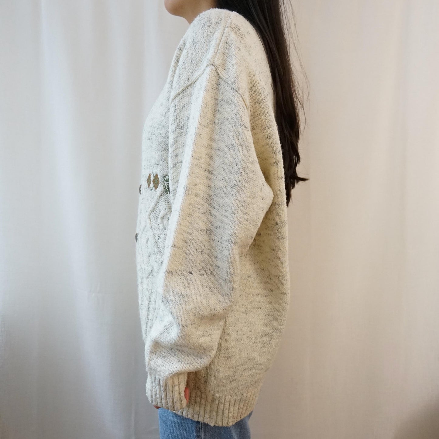 Vintage 90s Cardigan size L grandpa cardigan