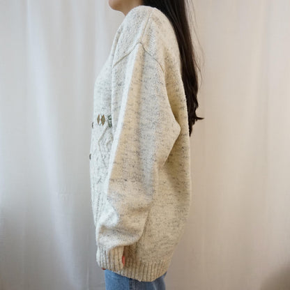 Vintage 90s Cardigan size L grandpa cardigan