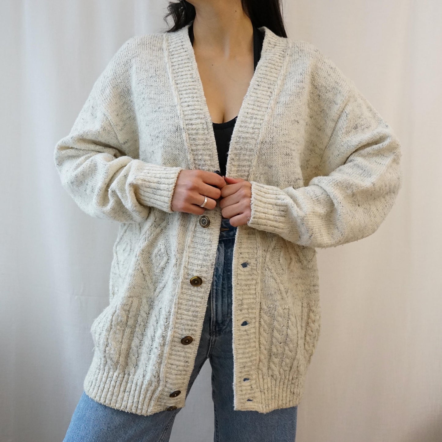 Vintage 90s Cardigan size L grandpa cardigan