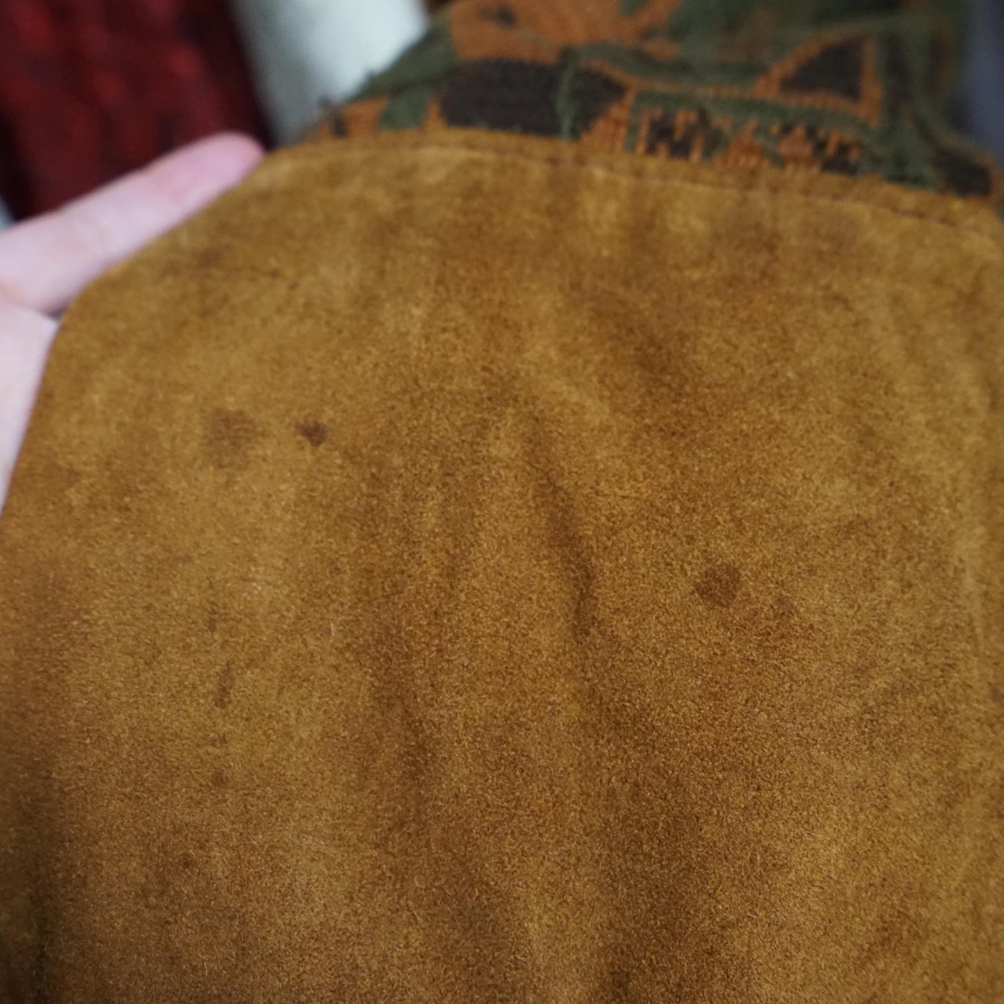 Vintage leather bomber Jacket Size L