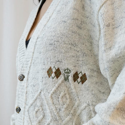 Vintage 90s Cardigan size L grandpa cardigan