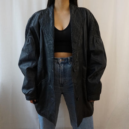 Vintage 80s leather jacket size L