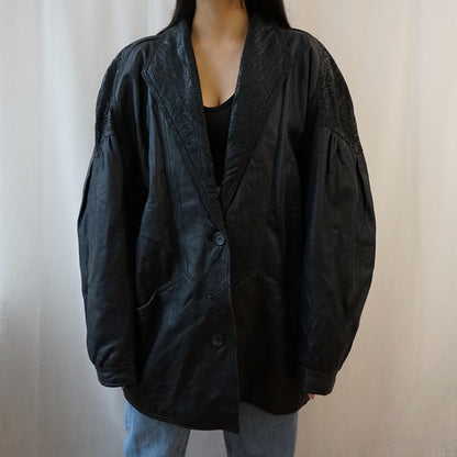 Vintage 80s leather jacket size L