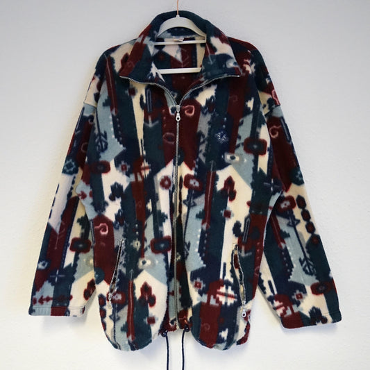 Vintage 80s Fleece Jacket men size XL