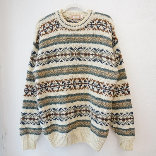 Vintage 90s Pullover men Size M wool alpaca