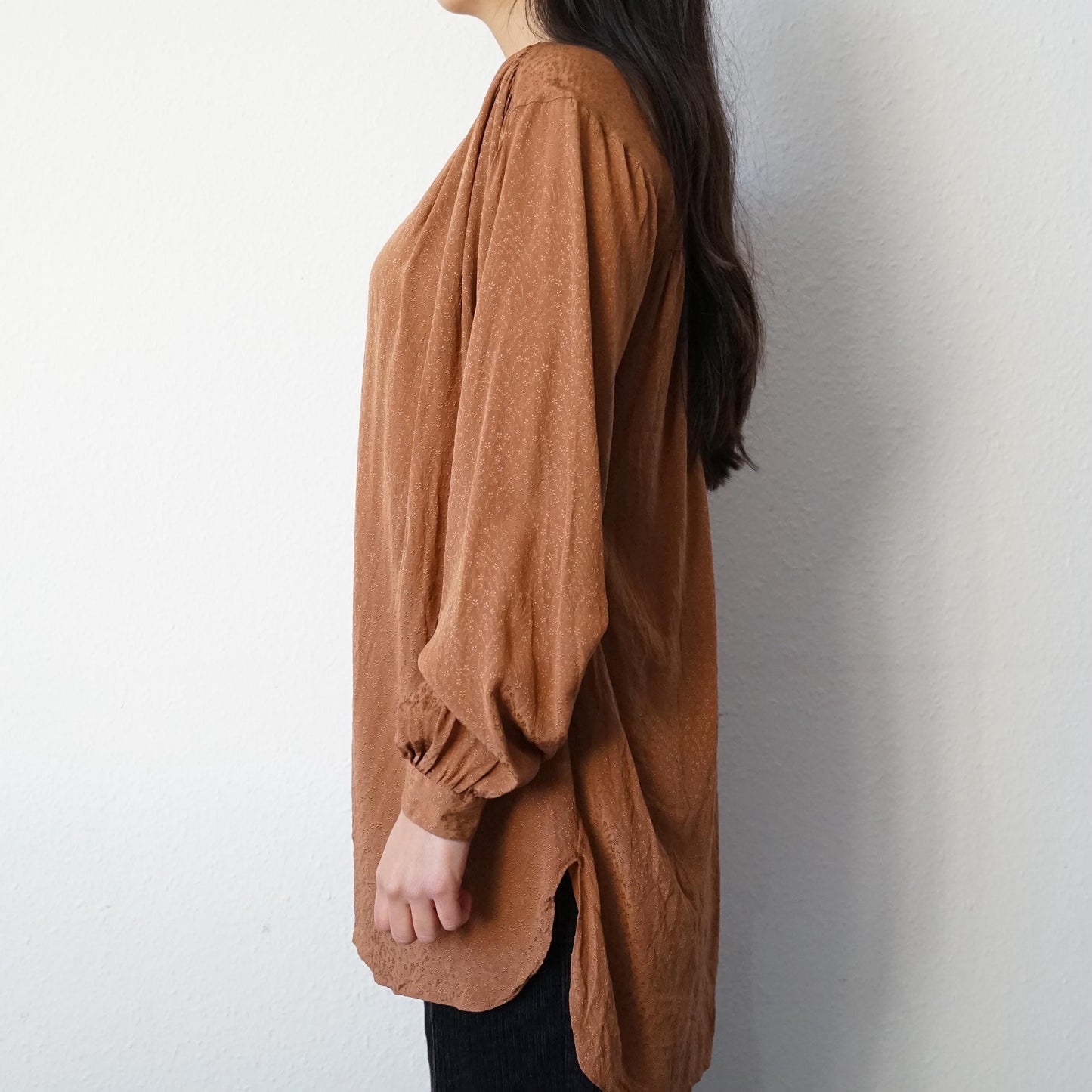 Vintage long silk Blouse size S-M