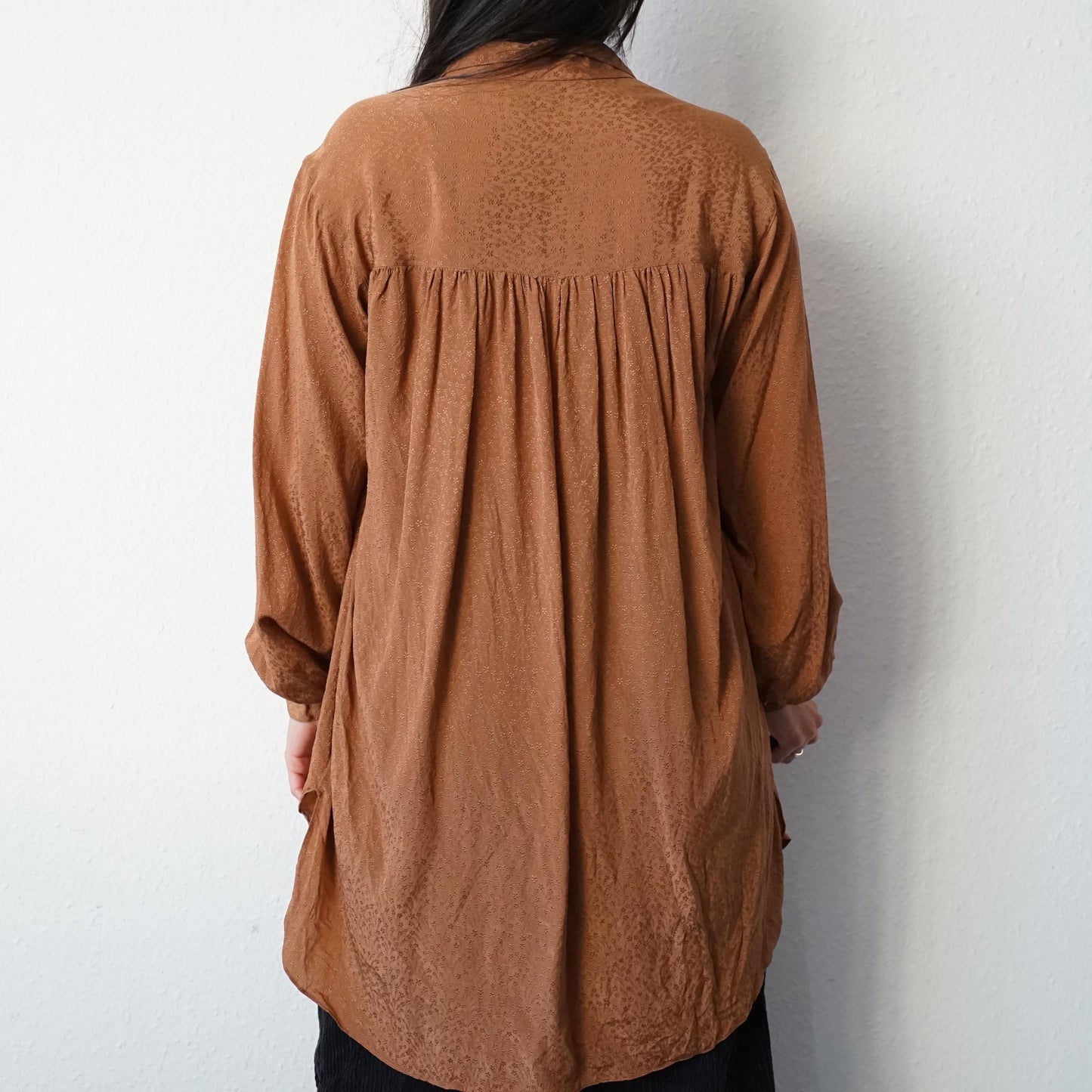 Vintage long silk Blouse size S-M