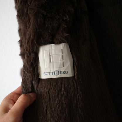 Vintage 70s Trench Coat Size M faux fur