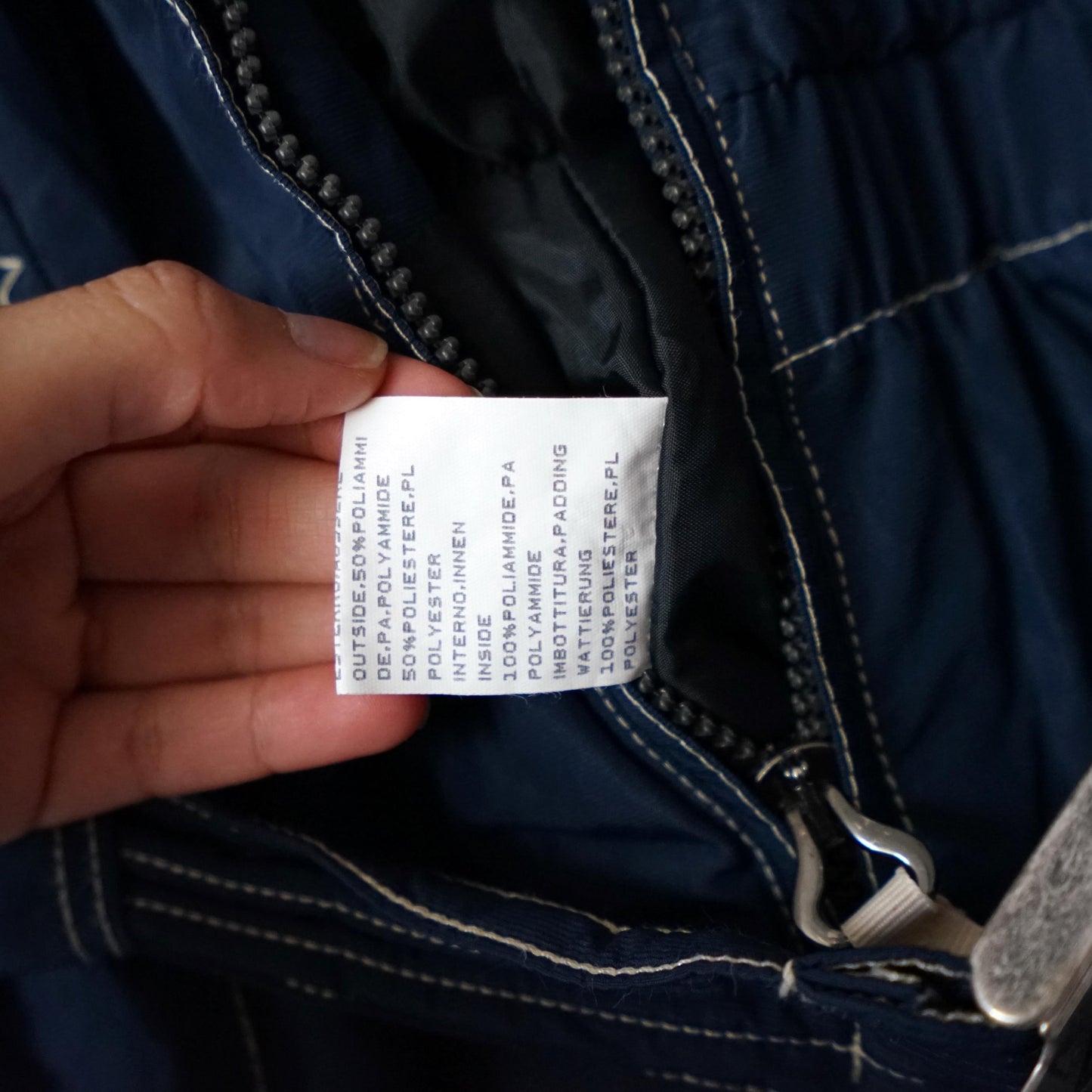 Vintage 80s ski suit size M-L embroidery blue