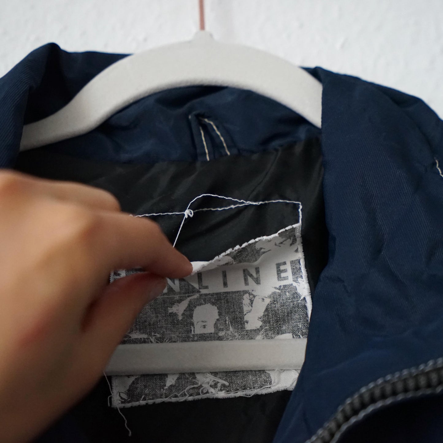 Vintage 80s ski suit size M-L embroidery blue