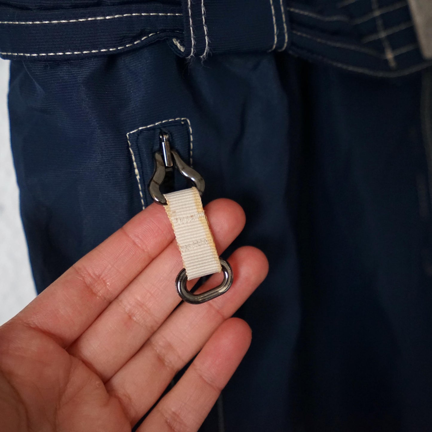 Vintage 80s ski suit size M-L embroidery blue