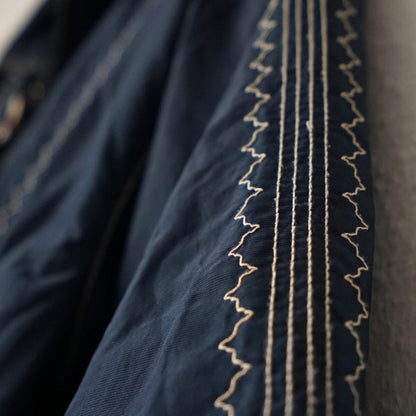 Vintage 80s ski suit size M-L embroidery blue