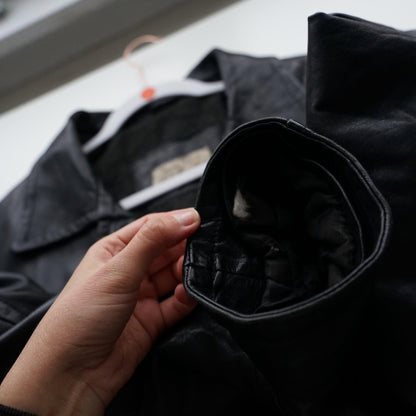 Vintage 90s leather jacket men size L