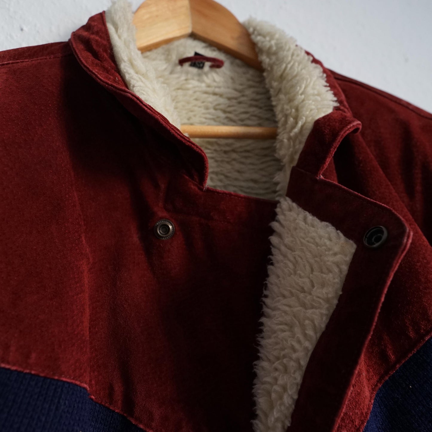 Vintage Leather Bomber Jacket men Size M