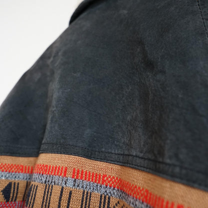 Vintage Suede Bomber Jacket men Size L