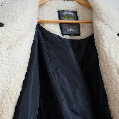 Vintage Suede Bomber Jacket men Size L