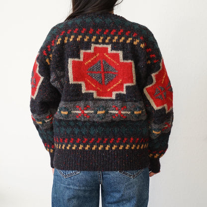 Vintage 90s Pullover Size M wool handmade