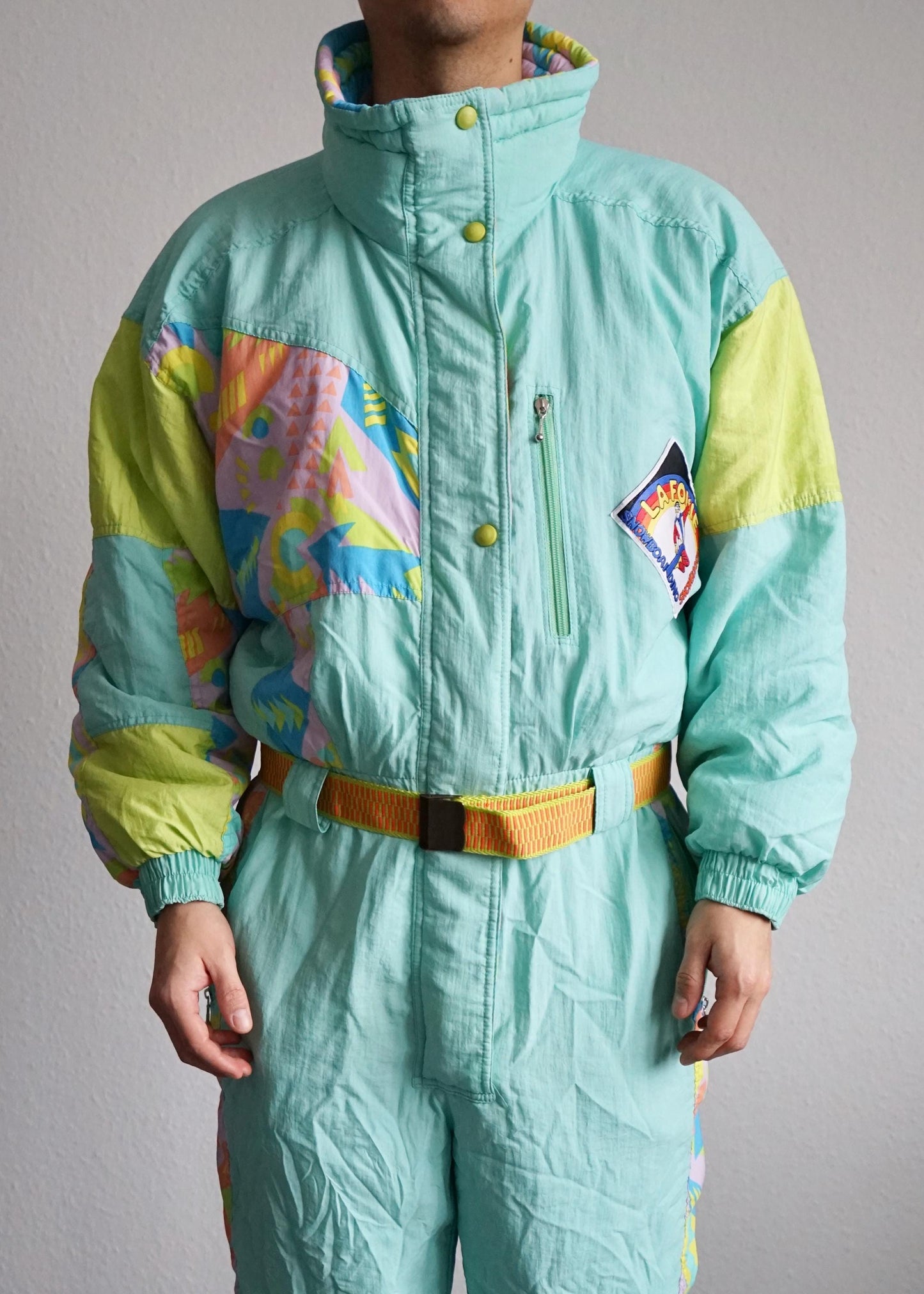 Vintage 80s Ski Suit pastel colors unisex