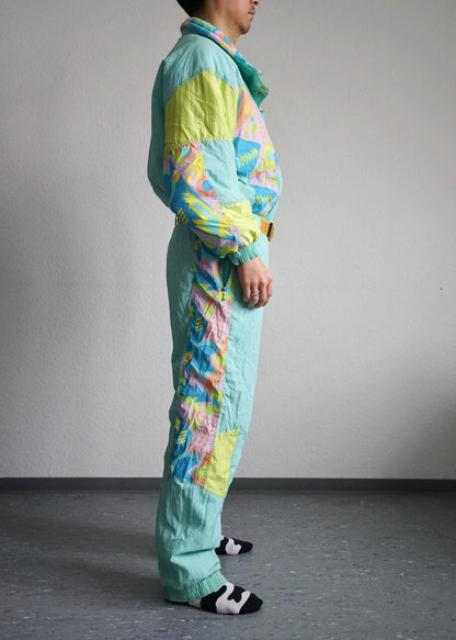 Vintage 80s Ski Suit pastel colors unisex