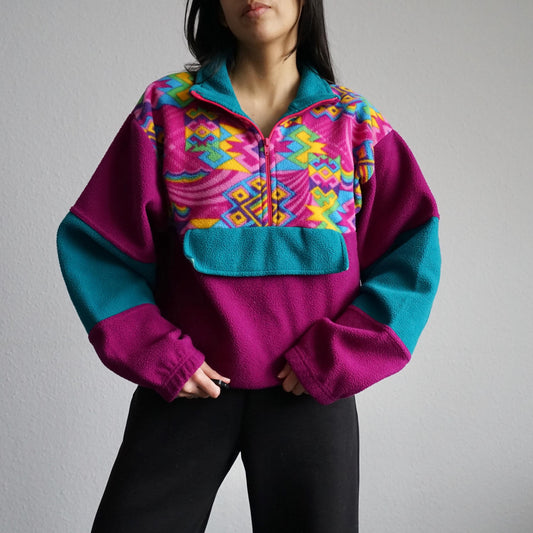 Vintage 80s Fleece Pullover size S
