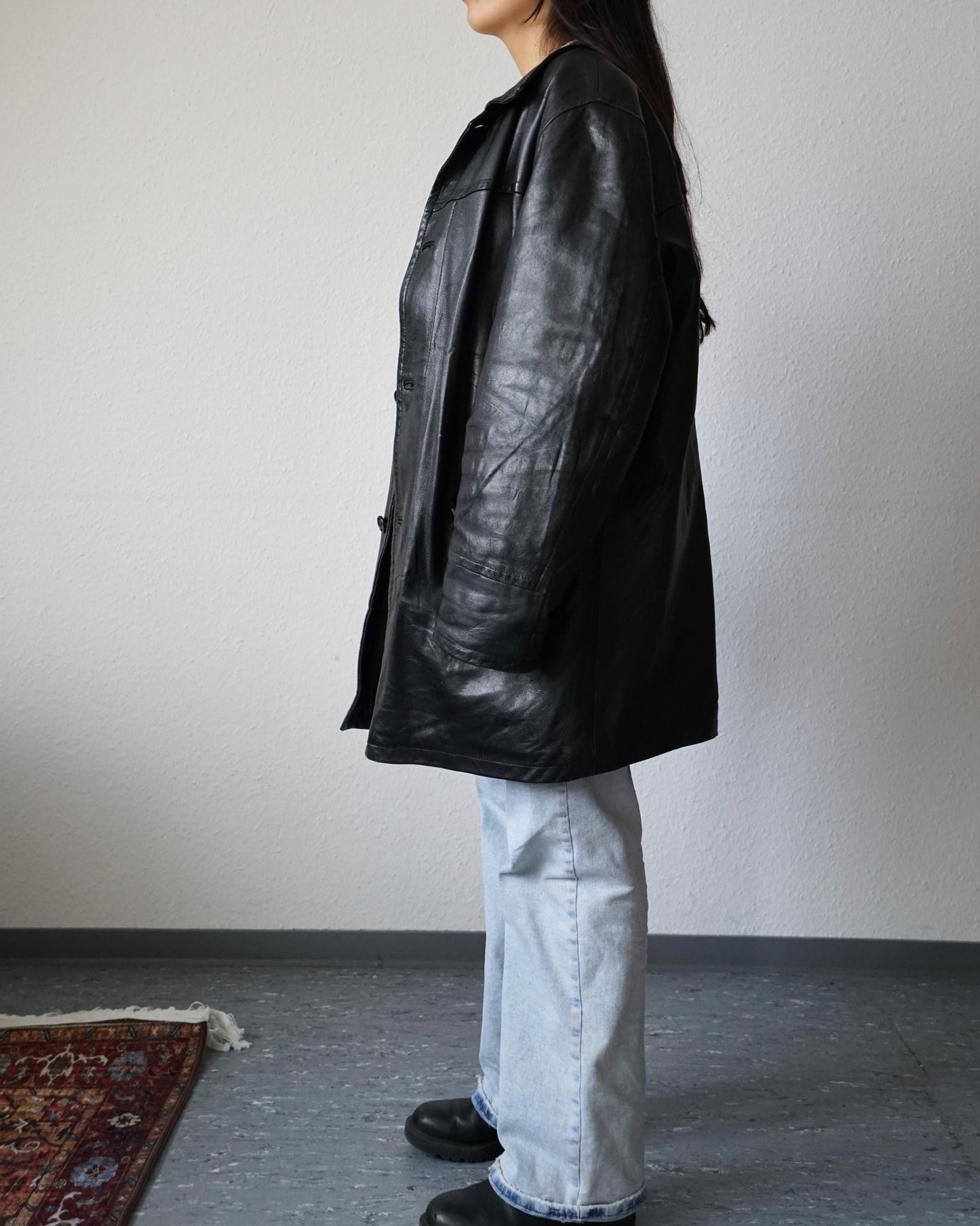 Vintage 90s leather jacket men size L