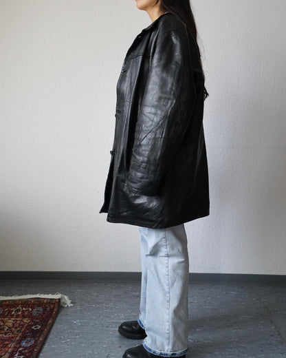 Vintage 90s leather jacket men size L