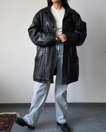 Vintage 90s leather jacket men size L