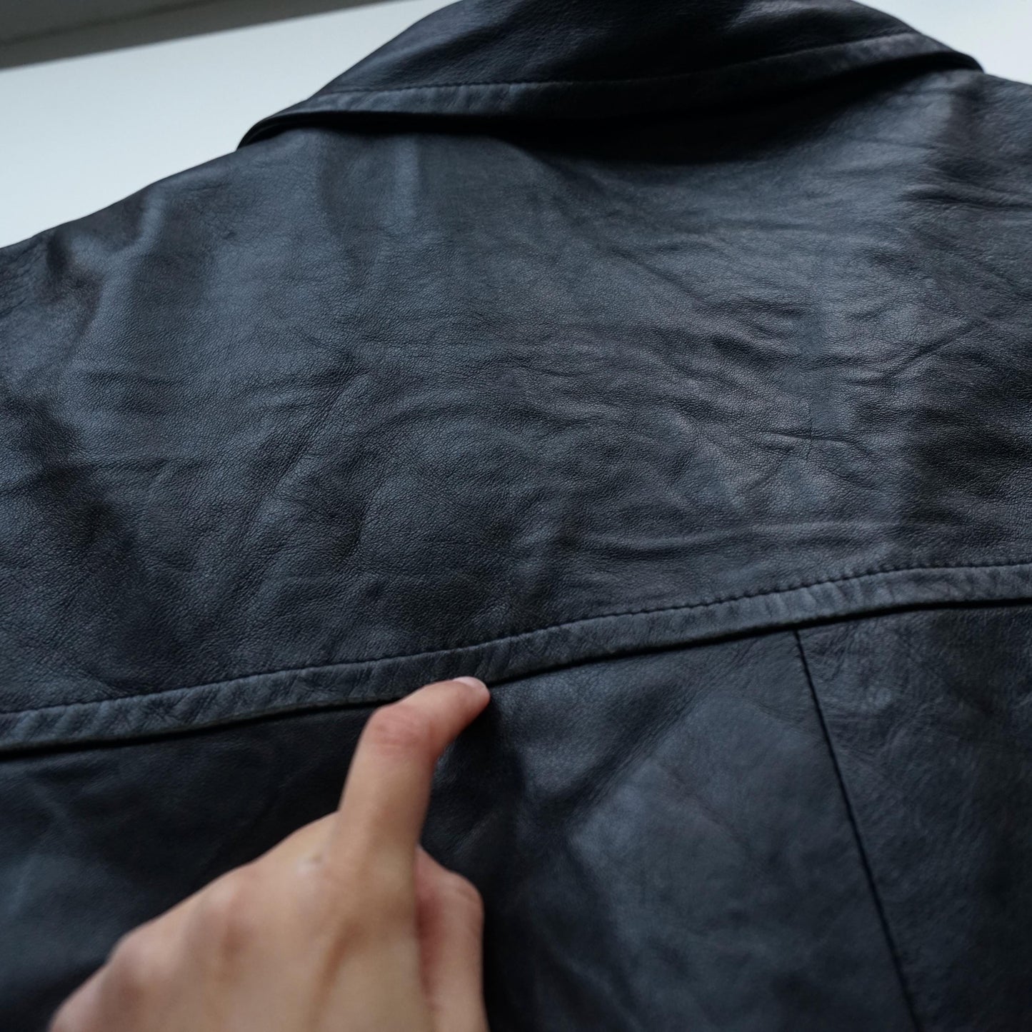 Vintage 90s leather jacket men size L