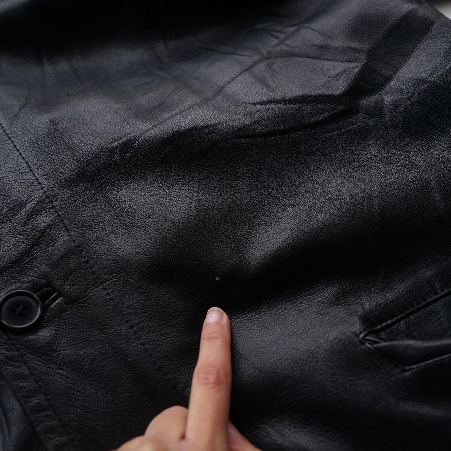 Vintage 90s leather jacket men size L