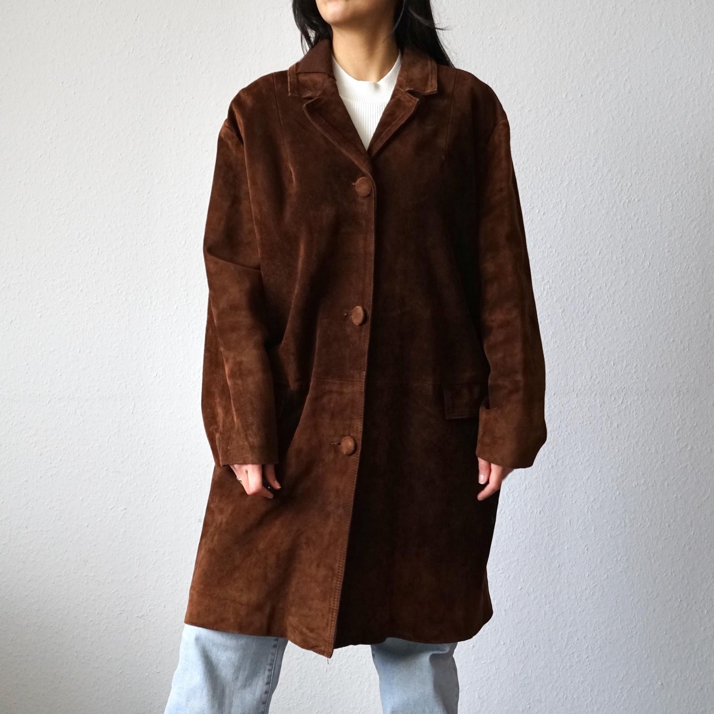 Vintage 70s suede coat size L