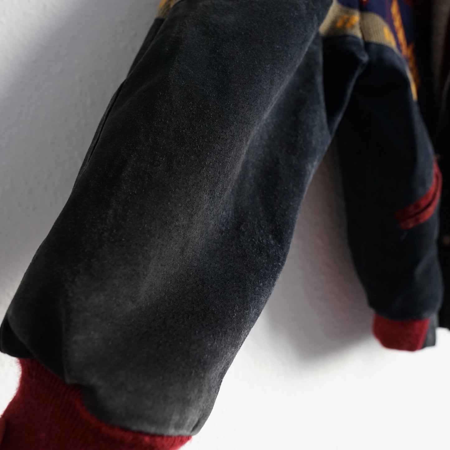 Vintage Leather Bomber Jacket men Size M