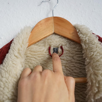 Vintage Leather Bomber Jacket men Size M