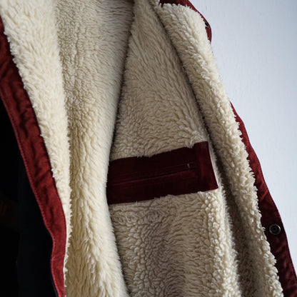 Vintage Leather Bomber Jacket men Size M