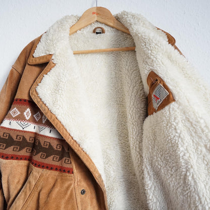 Vintage Suede Bomber Jacket Size S-M