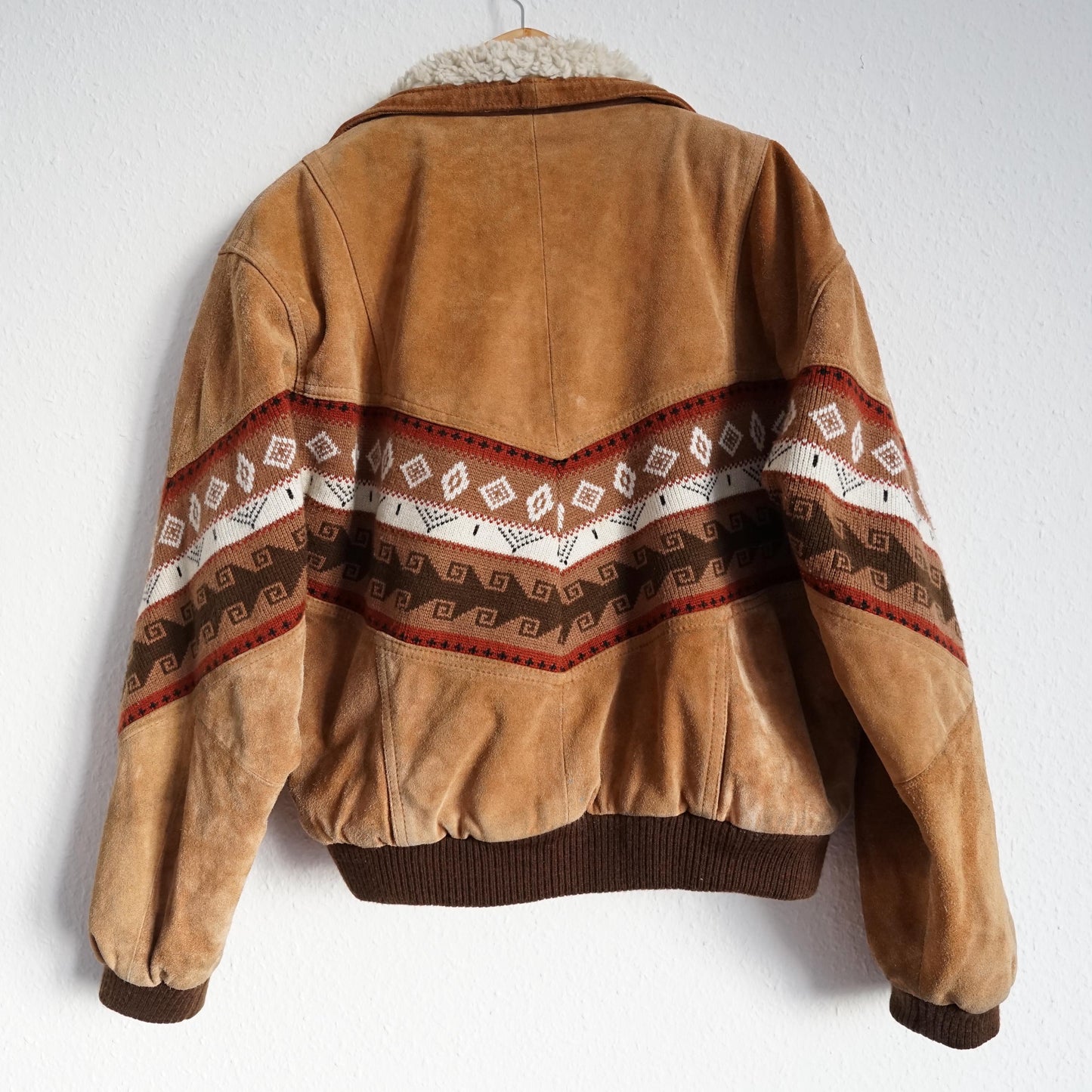 Vintage Suede Bomber Jacket Size S-M