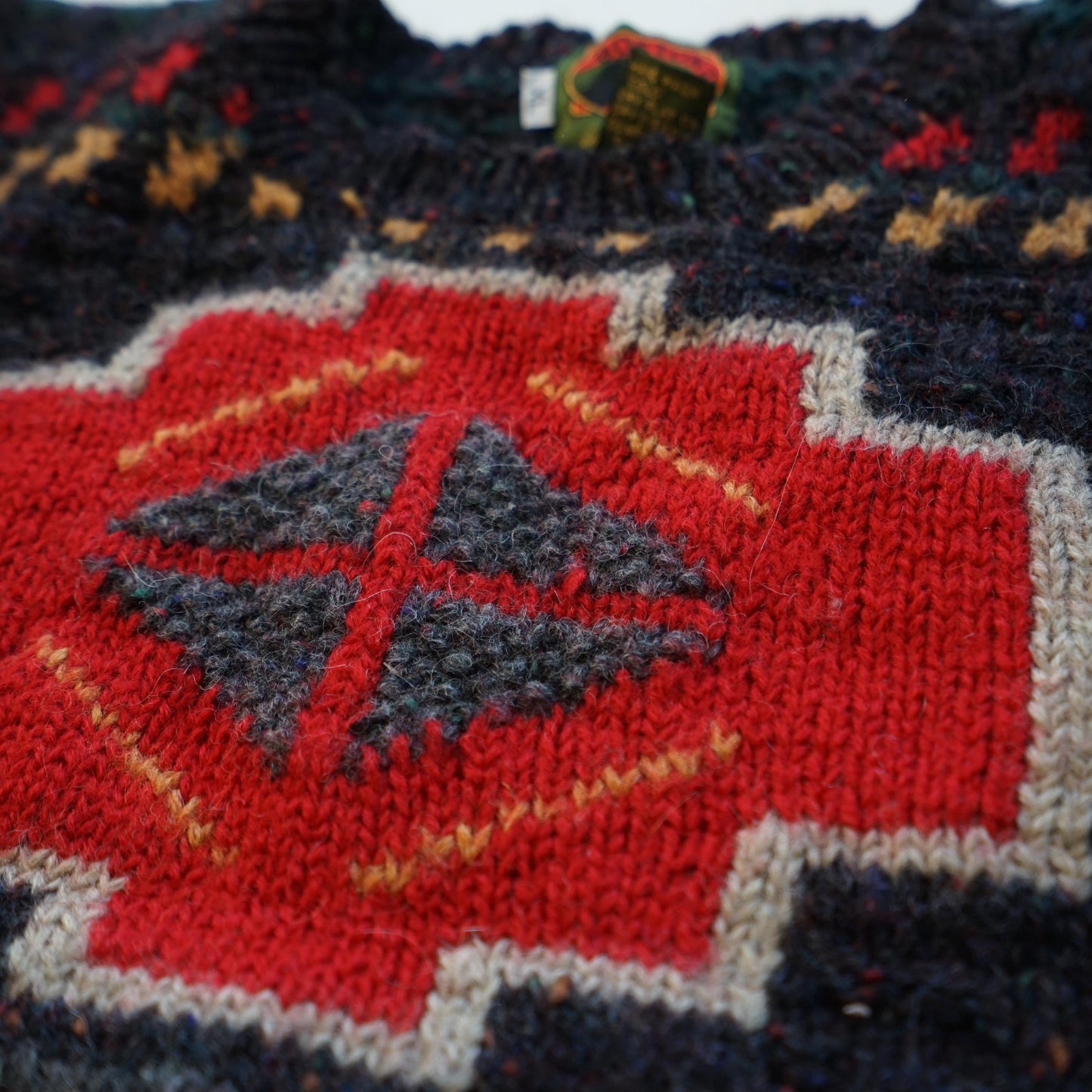 Vintage 90s Pullover Size M wool handmade