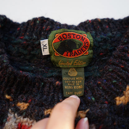 Vintage 90s Pullover Size M wool handmade