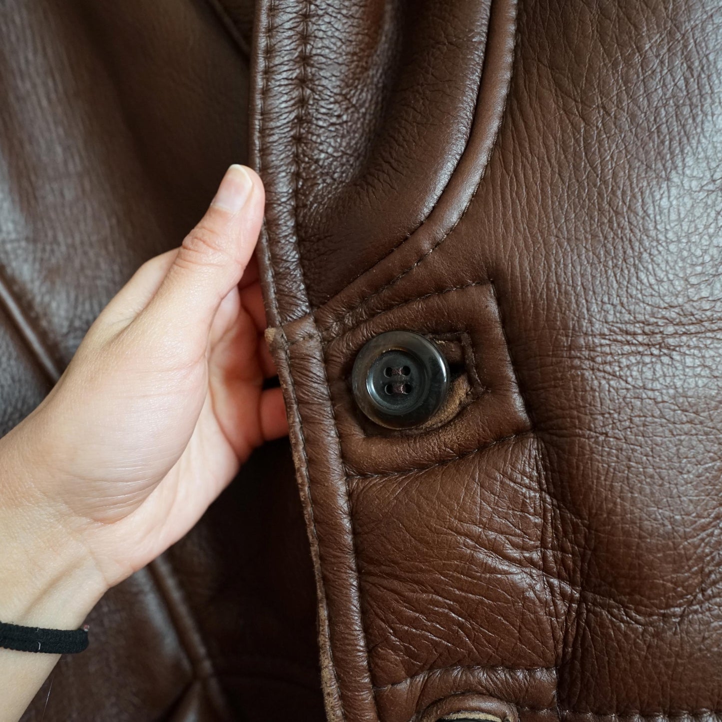 Vintage brown Shearling Coat Size XL