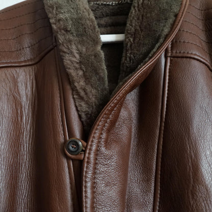 Vintage brown Shearling Coat Size XL