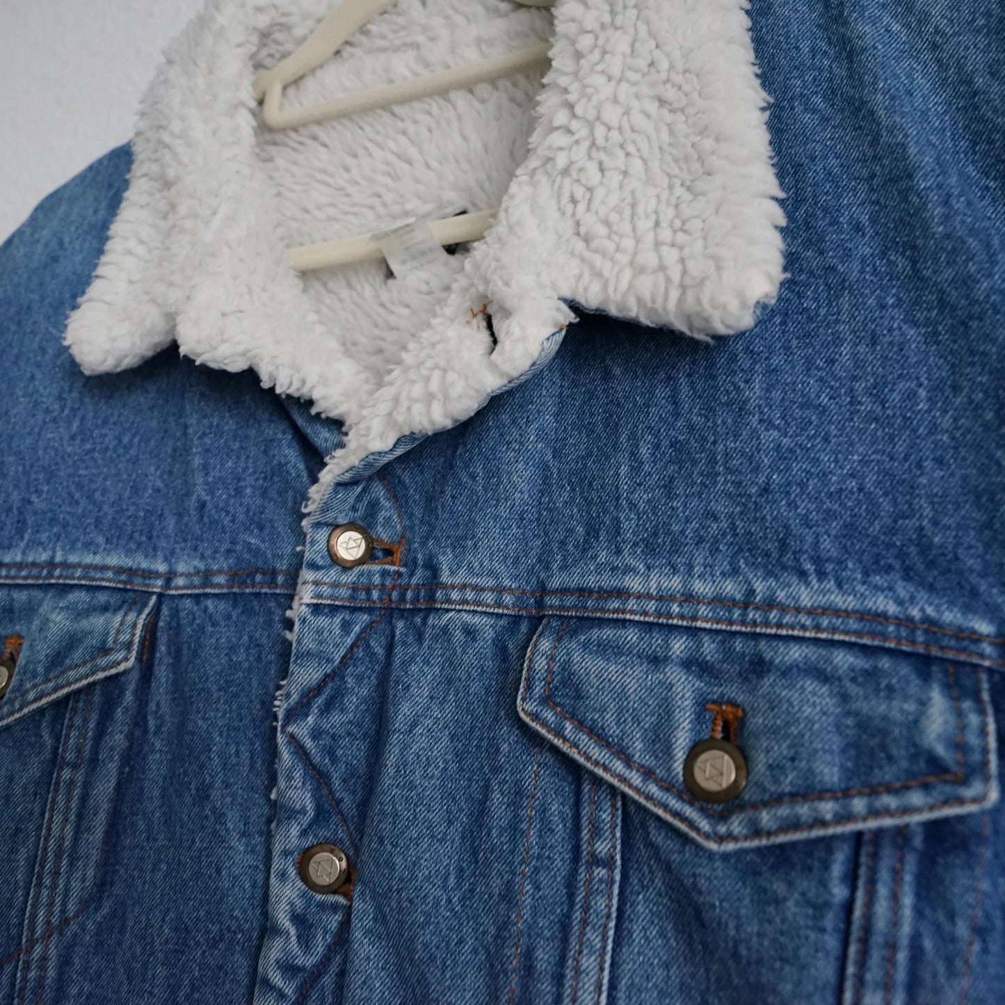 Vintage Teddy Denim jacket Size L-XL