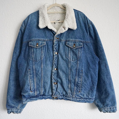 Vintage Teddy Denim jacket Size L-XL