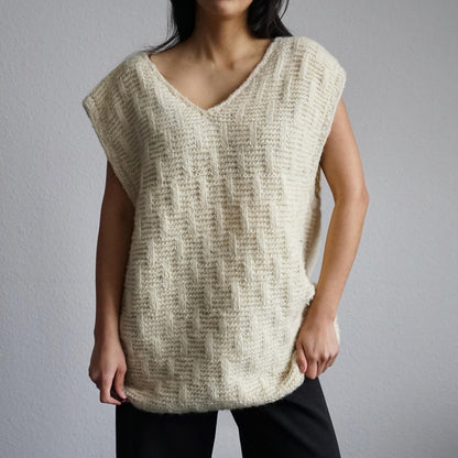 Vintage handmade knit Vest size L-XL