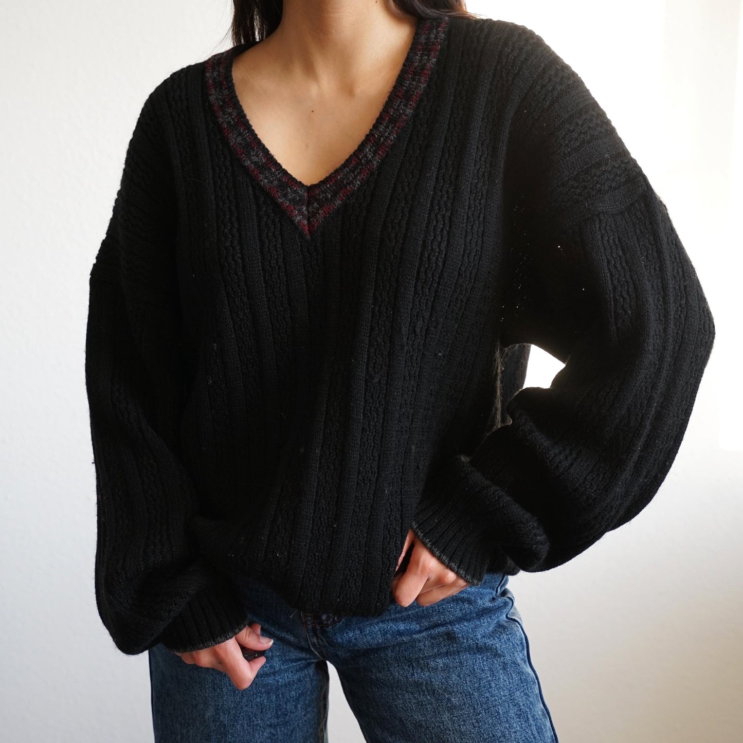 Vintage 90s Pullover Size L wool alpaca mix