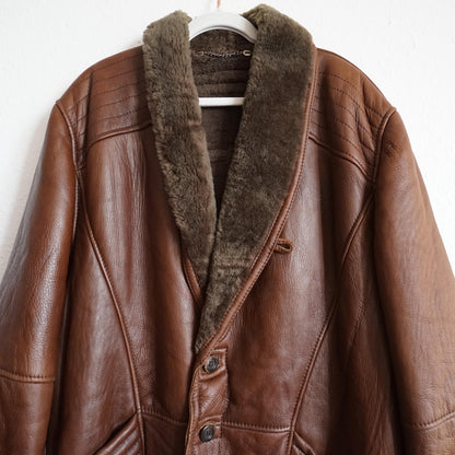 Vintage brown Shearling Coat Size XL
