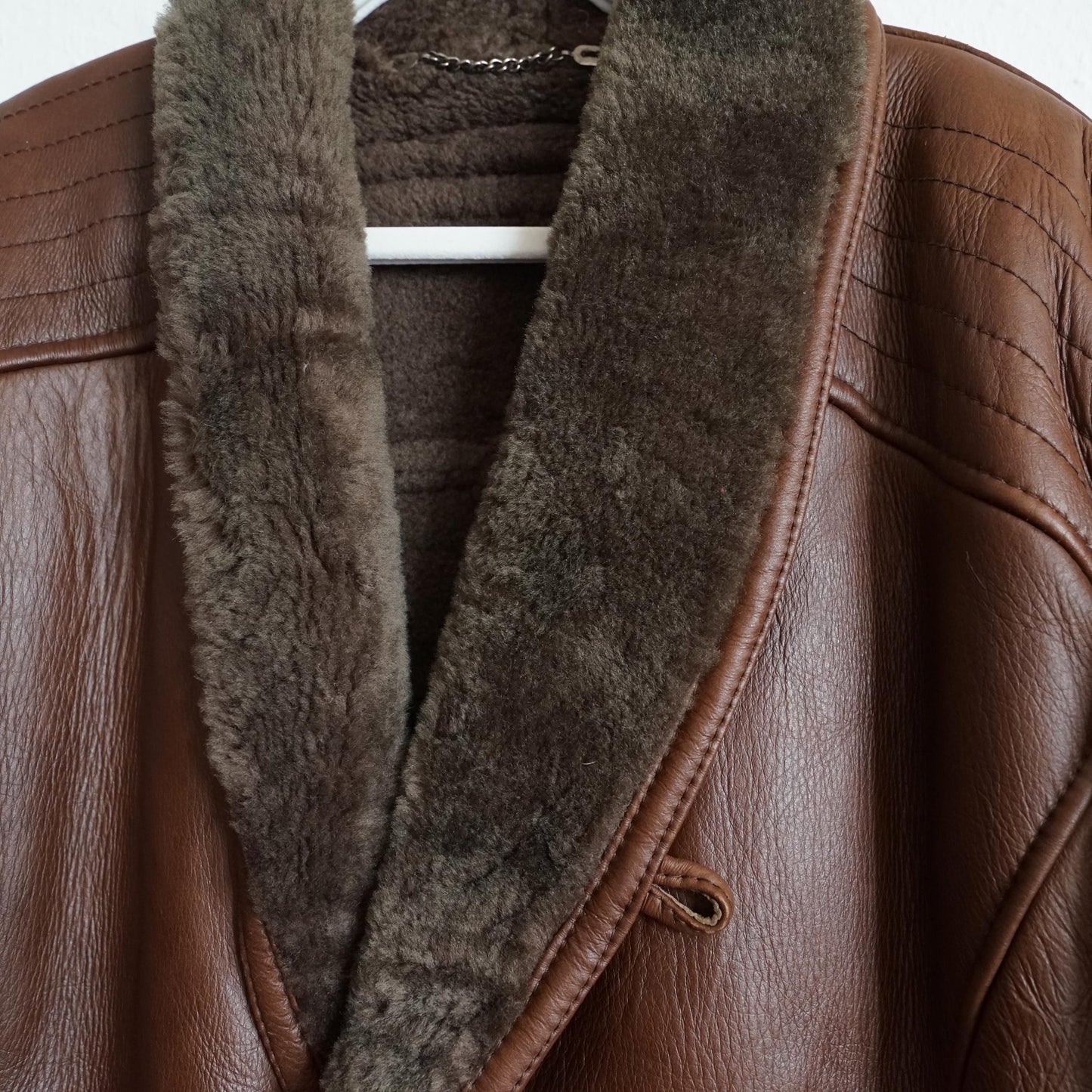 Vintage brown Shearling Coat Size XL