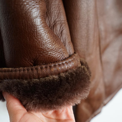 Vintage brown Shearling Coat Size XL